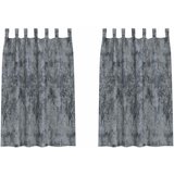  Baršunaste zavjese 2 kom. Srebrno Siva 175 x 140 cm Baršun | shoptok.hr