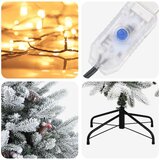  Umjetno božićno drvce s nogom 210 cm 300 LED lampica - Zelena i bijela 210 cm s LED svjetlima | shoptok.hr