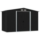 vidaXL Vrtna skladiščna lopa antracitna jeklena 257x205x178 cm | Shoptok.si