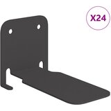  Lebdeća polica s policom Zidne 24 pcs Crna 6 x 10,8 x 6,6 cm | Eponuda.ba