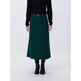 Reserved Midi suknja s pojasom - tamnozeleno | shoptok.hr