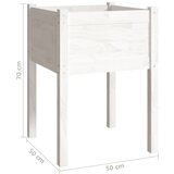  Vrtne sadilice 2 kom bijele 50 x 50 x 70 cm od masivne borovine | Eponuda.com