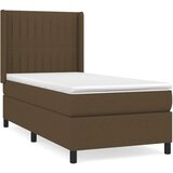  The Living Store Box spring postelja z vzmetnico temno rjav 90x190 cm blago - Box Spring Postelja, (21520924) | Shoptok.si