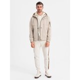 Ombre Functional men's transitional jacket with hood - beige | shoptok.hr