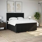  Krevet s oprugama i madracem crni 200x200 cm od tkanine | shoptok.hr