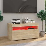 TV ormarić s LED svjetlima boja hrasta sonome 75 x 35 x 40 cm | shoptok.hr
