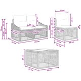  Sjedeća garnitura za vrt 6 kom. Crna poliratan 62 x 55 x 70 cm | shoptok.hr