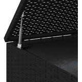  Kutija za vrtne jastuke od PE ratana 100 x 49 x 103,5 cm crna | Eponuda.ba