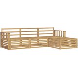  Set vanjskih sofa 4 pcs Bijela Čvrsto drvo akacije | shoptok.hr