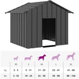  Kućica za pse s krovom 131x101x102 cm pocinčani čelik | shoptok.hr
