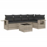  6-dijelni set vrtnih sofa od poliratana s jastucima svjetlosivi | shoptok.hr
