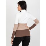 RUE PARIS Blouse-RV-BZ-8465.36X-white-brown | Shoptok.si