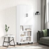  The Living Store Visoka omara bela 69,5x34x180 cm inženirski les - Visoka Omara, (21440919) | Shoptok.si