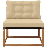  Sekcionalna sofa Čvrsto drvo akacije i Textilene Prirodna | shoptok.hr