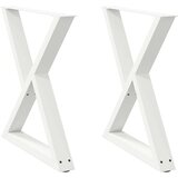  noge jedilne mize 2 kosa bela 80x(72-73,3) cm jeklo, (21828224) | Shoptok.si