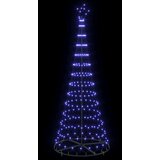 vidaXL LED božično drevesce Modra 138.5 x 138.5 x 399 cm Kovina | Shoptok.si