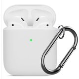 Venisymlis Silikonski etui za slušalke AirPods z obeskom za ključe, zaščitni ovitek za slušalke AirPods, odporen proti udarcem, (22101951) Cene