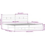  Metalni okvir kreveta bez madraca boja hrasta 183x213 cm | shoptok.hr