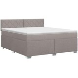 Boxspring krevet s madracem Sivosmeđa 160 x 200 cm Tkanina | shoptok.hr