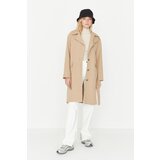 Trendyol Beige Belted Button Closure Trench Coat | Shoptok.si
