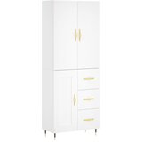  Visoka komoda bijela 69,5x34x180 cm konstruirano drvo | shoptok.hr