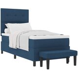  Krevet s opruga kutije s uzglavljem Plava 90 x 200 cm tkanina | shoptok.hr