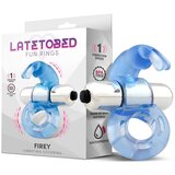 LATETOBED Firey Vibrating Penis Ring with Rabbit Blue | Shoptok.si