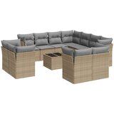 Maison Chic Seti vrtnega pohištva - Vrtna garnitura - Vrtni pohištvo set 12-delna z blazinami bež poli ratan, (21816132) | Shoptok.si