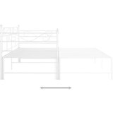  Izvlečni posteljni okvir bel iz kovine 90x200 cm, (20606337) | Shoptok.si