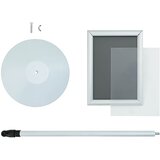  Postolje za poster Srebrno 33 x 33 x 123 cm PVC i čelik | shoptok.hr