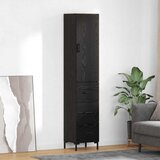 vidaXL Highboard Zidne s ladicama 2 pcs Crni hrast Konstruirano drvo Cijene