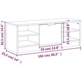 TV ormarić boja hrasta 102x35,5x36,5 cm konstruirano drvo | Eponuda.com