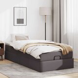 vidaXL Otomanski okvir kreveta s madracem sivi 90x190cm umjetna koža | shoptok.hr