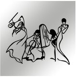 Wallity zidna dekoracija alba m, 94 x 78 cm, crna | ePonuda.com