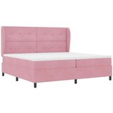 Box Postelja s vzmetnico Roza 200x200 cm Žamet, (22050951) | Shoptok.si