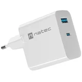 RIBERA GAN CHARGER 1X USB-A + 1X USB-C 45W WHITE