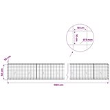  Gabion s žicom debljine 5 mm i mrežom 10x10 cm 1150x30x50 cm - 30 cm 50 cm 1150 cm | shoptok.hr