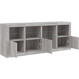  Komoda s LED svjetlima boja sivog hrasta 164 x 37 x 67 cm | shoptok.hr