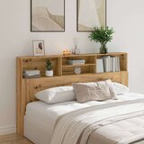 vidaXL Vzglavna omarica artisan hrast 180x19x103,5 cm inženirski les | Shoptok.si