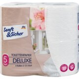 Sanft&Sicher Deluxe toaletni papir – 5 - slojni 4 kom Cene