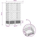  Povišeni krevet s mrežom i krovom Sivi 122,5 x 40 x 123 cm PP | shoptok.hr