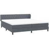 Box Spring krevet s madracima tamno sivi 180x210 cm baršun | shoptok.hr