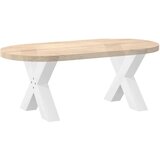  Noge za klubsko mizico v obliki črke X, 2 kosa, bele barve, 50 x (42-43) cm, jeklo, (22123664) | Shoptok.si