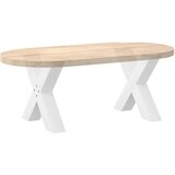  Noge za stolić u obliku slova X 2 kom bijele 50x(42-43) cm | shoptok.hr