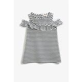 Koton Girl's Navy Blue Striped Girl's Navy Blue Striped Dress | shoptok.hr