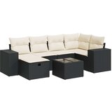 vidaXL 7-dijelni set vrtnih sofa od poliratana s jastucima crni | shoptok.hr