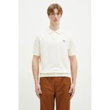Fred Perry Pamučna polo majica za muškarce, boja: bež, s uzorkom, K9725.560 | shoptok.hr
