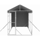 Vanjski kavez za pse s krovom srebrni 2x6x2,5 m pocinčani čelik | shoptok.hr