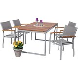 Gardenson Vrtna Garnitura Naxos, 5-Delno, Raztegljiva Miza | Shoptok.si