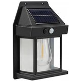  LED solarno zidno svetlo sa senzorom LED/3,7V 600 mAh IP44 crno | Eponuda.com